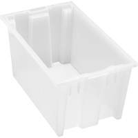 Heavy-Duty Stack & Nest Tote, 9" x 11" x 18", Clear Fastek