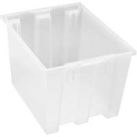 Heavy-Duty Stack & Nest Tote, 13" x 15.5" x 19.5", Clear Fastek