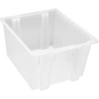 Heavy-Duty Stack & Nest Tote, 13" x 19.5" x 23.5", Clear Fastek