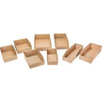 Deep Corrugated Parts Bins, 11-3/4" W x 17-1/4" D x 4-1/2" H, Beige Fastek
