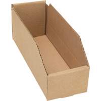 Deep Corrugated Parts Bins, 3-3/4" W x 11-1/4" D x 4-1/2" H, Beige Fastek