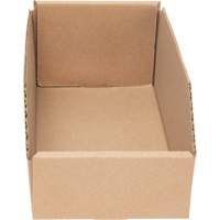 Deep Corrugated Parts Bins, 5-3/4" W x 11-1/4" D x 4-1/2" H, Beige Fastek