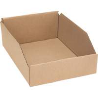 Deep Corrugated Parts Bins, 8-3/4" W x 11-1/4" D x 4-1/2" H, Beige Fastek