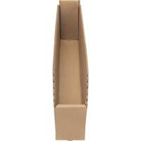 Deep Corrugated Parts Bins, 2-7/8" W x 17-1/4" D x 4-1/2" H, Beige Fastek