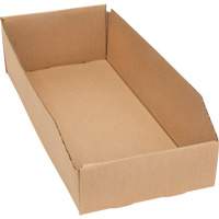 Deep Corrugated Parts Bins, 7-3/4" W x 17-1/4" D x 4-1/2" H, Beige Fastek