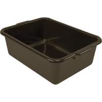 All-Purpose Flat-Bottom Storage Tub, 7" H x 15" D x 21" L, Plastic, Brown CG213 | Fastek