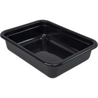 All-Purpose Flat-Bottom Storage Tub, 5" H x 17" D x 22" L, Plastic, Black CG221 | Fastek