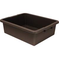 All-Purpose Ribbed-Bottom Storage Tub, 7" H x 17" D x 22" L, Plastic, Brown CG226 | Fastek