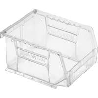 Crystal Clear Ultra Bins, 4-1/8" W x 3" H x 5-3/8" D, Clear Fastek