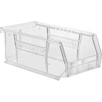 Crystal Clear Ultra Bins, 4-1/8" W x 3" H x 7-3/8" D, Clear Fastek