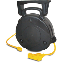 Industrial Cord Reels, 40', SJTW, 12/3 Gauge, 15 A Fastek