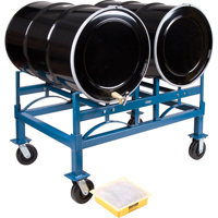 Drum Stacking Rack, 2 Drums, 1600 lbs. Capacity, 45-1/2" W x 30" D x 12-1/2" H Fastek
