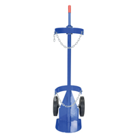Gas Cylinder Cart, Rubber Wheels, 12" W x 15-1/2" L Base, 500 lbs. Fastek