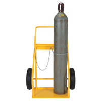 Gas Cylinder Cart, Rubber Wheels, 22" W x 14-1/8" L Base, 250 lbs. Fastek