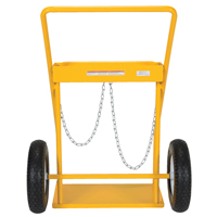 Gas Cylinder Cart, Rubber Wheels, 22" W x 14-1/8" L Base, 250 lbs. Fastek