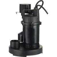 Thermoplastic Submersible Sump Pump, 2560 GPH, 115 V, 4.6 A, 1/3 HP DC842 | Fastek