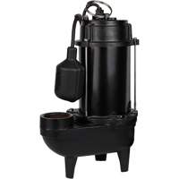 Cast Iron Effluent Pump, 4800 GPH, 120 V, 7.8 A, 1/2 HP DC844 | Fastek