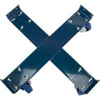 Chariot pour baril, Acier, Capacit&eacute;e 1400 lb, Diam&egrave;tre 24", Roue en &eacute;lastique bleu Fastek