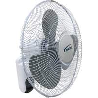 Wall Mount Oscillating Fan, Commercial, 16" Dia., 3 Speeds Fastek