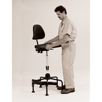 Si&egrave;ges industriels, Stationnaire, Ajustable, 38" - 45", Polyur&eacute;thane Si&egrave;ge, Noir Fastek