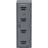Locker, 12" x 15" x 36", Grey, Assembled Fastek