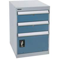Pedestal Workbench with One Door & Two Drawers, 2 Drawers, 18" W x 21" D x 28" H FH668 | Fastek