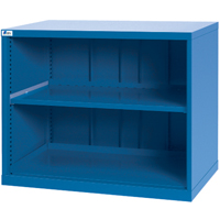 Shelf Cabinets, Steel, 33-1/2" H x 40-1/4" W x 22-1/2" D, Bright blue Fastek