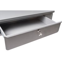 Wall-Mounted Shop Desk, 34-1/2" W x 28" D x 31" H, Grey Fastek