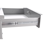 Cabinet Style Shop Desk, 34-1/2" W x 30" D x 53" H, Grey FI520 | Fastek