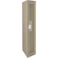 Casiers Clean Line, 12" x 12" x 72", Acier, Beige, Rivet (assembl&eacute;), Perfor&eacute; Fastek