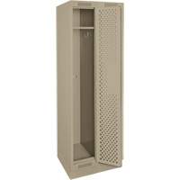 Casiers Clean Line, Bloc de 2, 24" x 15" x 76", Acier, Beige, Rivet (assembl&eacute;), Perfor&eacute; Fastek