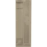 Casiers Clean Line, Bloc de 2, 24" x 15" x 76", Acier, Beige, Rivet (assembl&eacute;), Perfor&eacute; Fastek