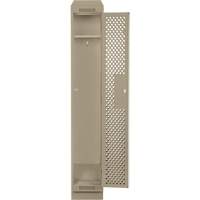 Clean Line Lockers, 12" x 12" x 82", Steel, Beige, Rivet (Assembled), Perforated Fastek