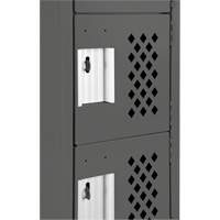 Assembled Lockerettes Clean Line Perforated Economy Lockers, 6 -tier, 18" x 72" x 12", Steel Fastek