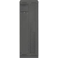 Clean Line Lockers, Bank of 2, 24" x 12" x 82", Steel, Charcoal, Rivet (Assembled), Perforated Fastek