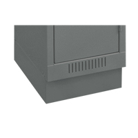 Clean Line Economy Lockers Recessed Base, 3 Banks, 4" H x 36" W x 18" D, Steel Fastek