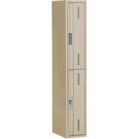 Concorde Heavy-Duty Lockers, 2 -tier, 12" x 18" x 72", Steel, Beige, Welded (Assembled) Fastek