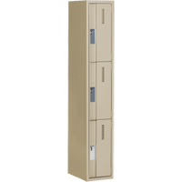 Casiers robustes Concorde, 3 niveaux, 12" x 18" x 72", Acier, Beige, Soud&eacute; (assembl&eacute;) Fastek