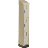 Casiers robustes Concorde, 3 niveaux, 12" x 18" x 82", Acier, Beige, Soud&eacute; (assembl&eacute;) Fastek
