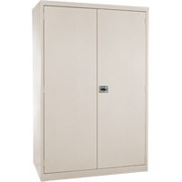 Armoires de rangement Hi-Boy profondes, Acier, 4 Tablettes, 72" h x 36" la x 24" P, Beige Fastek