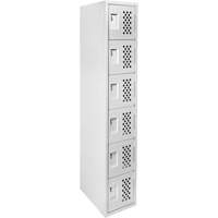 Clean Line Lockerettes, 6 -tier, 18" x 72" x 12", Steel Fastek