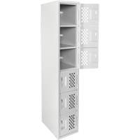 Clean Line Lockerettes, 6 -tier, 18" x 72" x 12", Steel Fastek