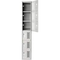 Clean Line Lockerettes, 6 -tier, 18" x 72" x 12", Steel Fastek