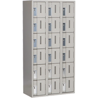 Concorde Heavy-Duty Lockers, 6 -tier, Bank of 3, 36" x 18" x 72", Steel, Grey, Welded (Assembled) Fastek