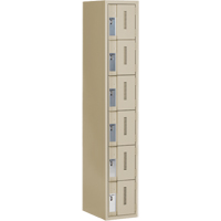 Casiers robustes Concorde, 6 niveaux, 12" x 18" x 72", Acier, Beige, Soud&eacute; (assembl&eacute;) Fastek