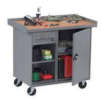Mobile Workbench Cabinet, Laminate Surface Fastek