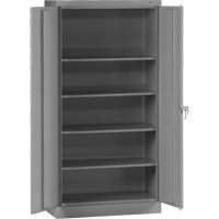 Standard Storage Cabinet, Steel, 4 Shelves, 72" H x 36" W x 18" D, Grey FL778 | Fastek