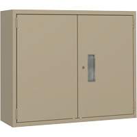Wall Mounted Cabinet, Steel, 2 Shelves, 30" H x 36" W x 12" D, Beige Fastek