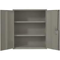 Lo-Boy Storage Cabinet, Steel, 2 Shelves, 40" H x 36" W x 18" D, Grey Fastek