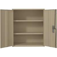 Lo-Boy Storage Cabinet, Steel, 2 Shelves, 40" H x 36" W x 18" D, Beige Fastek